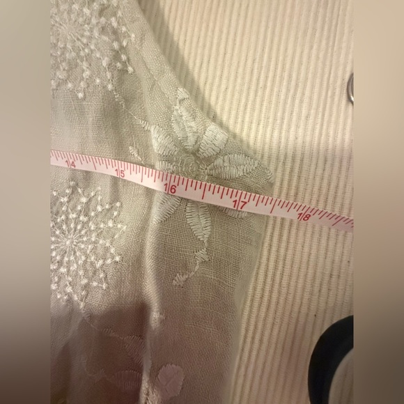 Terzo Millennio Made in Italy Linen Embroidered Sleeveless Dress – Size Small - Picture 6 of 9